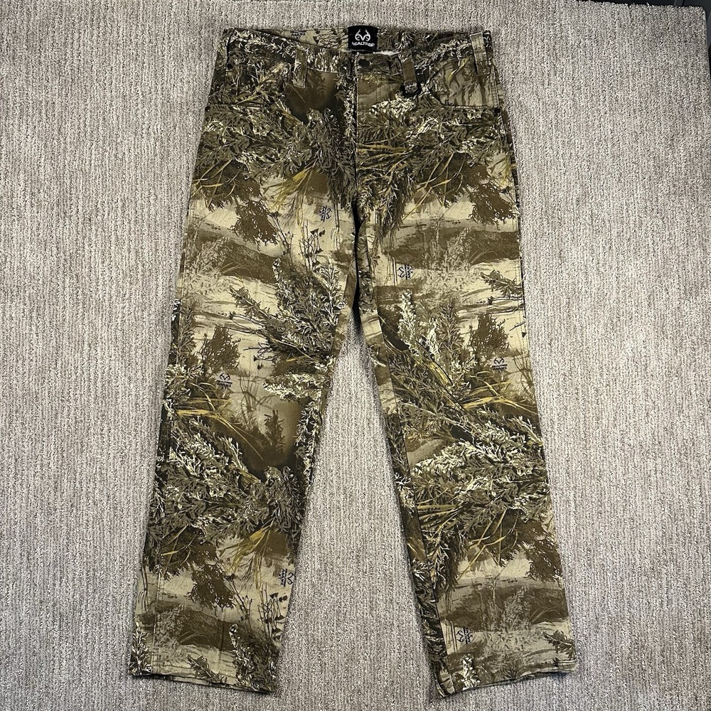 Realtree Men's Classic Straight  Camouflage Pants Pockets Denim‎ 34x32 (34x31)